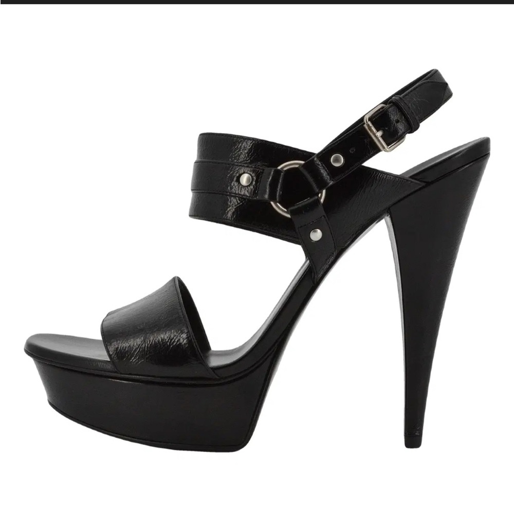Saint Laurent Sleek Black Platform Heels